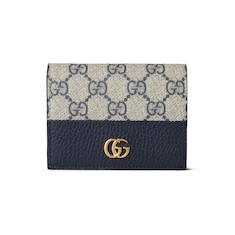 Portefeuille bicolore GG Marmont mini format