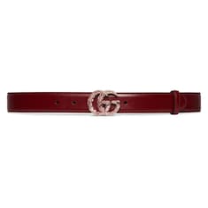 GG Marmont thin belt with crystals