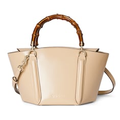 Bolso tote con mango de bambú pequeño