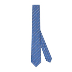 Horsebit silk jacquard tie
