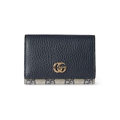Bi-color GG Marmont card case