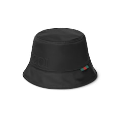 Cloche in nylon con logo Gucci