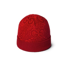 Cappello neonato in jacquard di lana GG