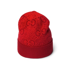 Gorro infantil de jacquard de lana con GG