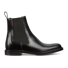 Bottines pour homme avec un détail bande Web en cuir