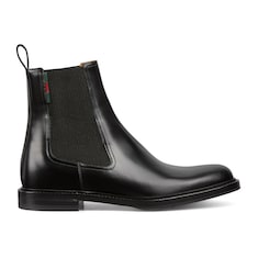 Stivaletto uomo con dettaglio Web in pelle