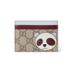 Porte-cartes bicolore GG avec détail panda