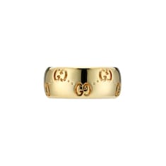 Anillo Icon ancho de 18 ct con GG