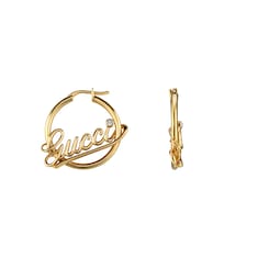 Hoop earrings with Gucci script