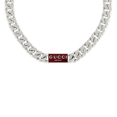 Trademark enamel chain necklace