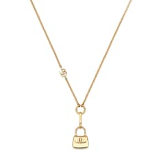 Collier chaîne avec pendentif en forme de sac