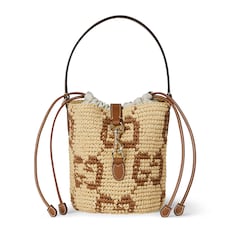 Mini borsa a secchiello intrecciata