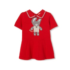 Baby embroidered wool dress