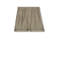 GG Supreme print silk shorts
