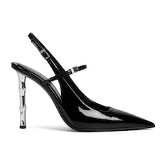 Women's slingback pump with bamboo heel