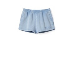 Short de punto de algodón bordado