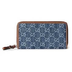 GG Emblem zip around wallet