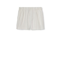 Short de popelina de algodón a rayas