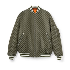 Cotton jacquard jacket with GG Shadow