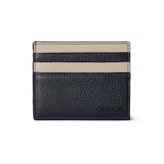 Bi-colour card case with Gucci logo