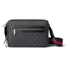 Bolsa cruzada mediana negra con GG