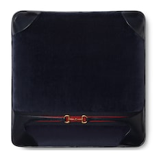 Velvet cushion with Horsebit