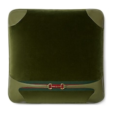 Velvet cushion with Horsebit