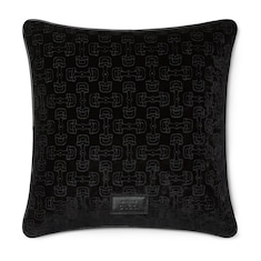 Horsebit velvet jacquard cushion