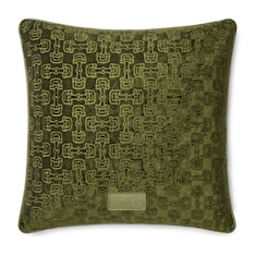 Cojín de jacquard de terciopelo con Horsebit