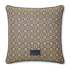 Horsebit cotton jacquard cushion