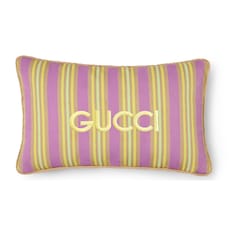 Rectangular striped cushion with Gucci