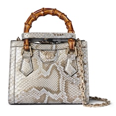 Gucci Diana Mini-Shopper aus Pythonleder