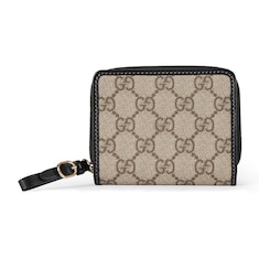 GG Emblem zip mini wallet