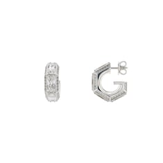 Hoop earrings with zirconia geometric G