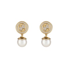 Gucci Blondie crystal pearl earrings