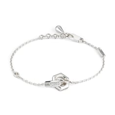 Bracciale a catena con G geometrica in zirconia