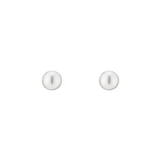 Small stud earrings with half pearl