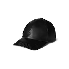 Leather baseball hat with Double G