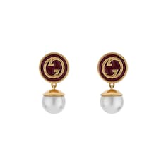 Boucles d’oreilles Gucci Blondie avec pendentif perle
