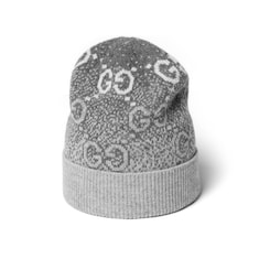 Gorro infantil de jacquard de lana con GG