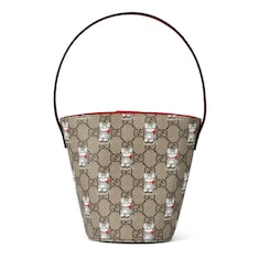 Borsa a secchiello bambino in tessuto GG stampato