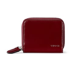 Zip around embossed wallet