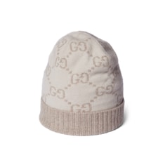 Gorro de jacquard de cashmere con GG
