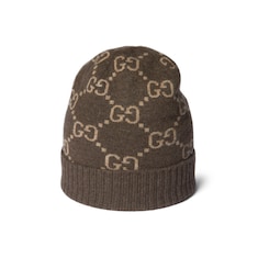 Cappello in jacquard di cashmere GG