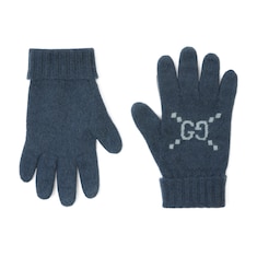 GG cashmere jacquard gloves