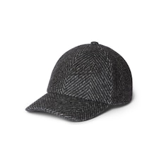 Herringbone wool baseball hat