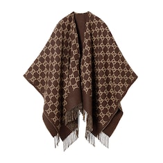 Capa de jacquard de lana con GG