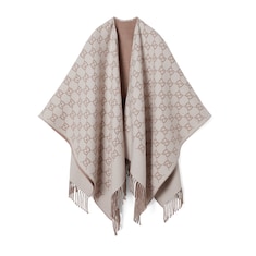 Capa de jacquard de lana con GG