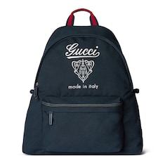 Medium printed canvas backpack