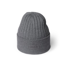 Gorro de punto de lana acanalado